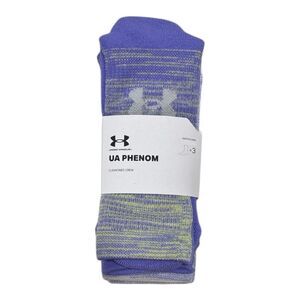 Under Armour Men's UA Phenom Cushioned Crew Sock, 3 Pair, US00273 - Blue/Grey